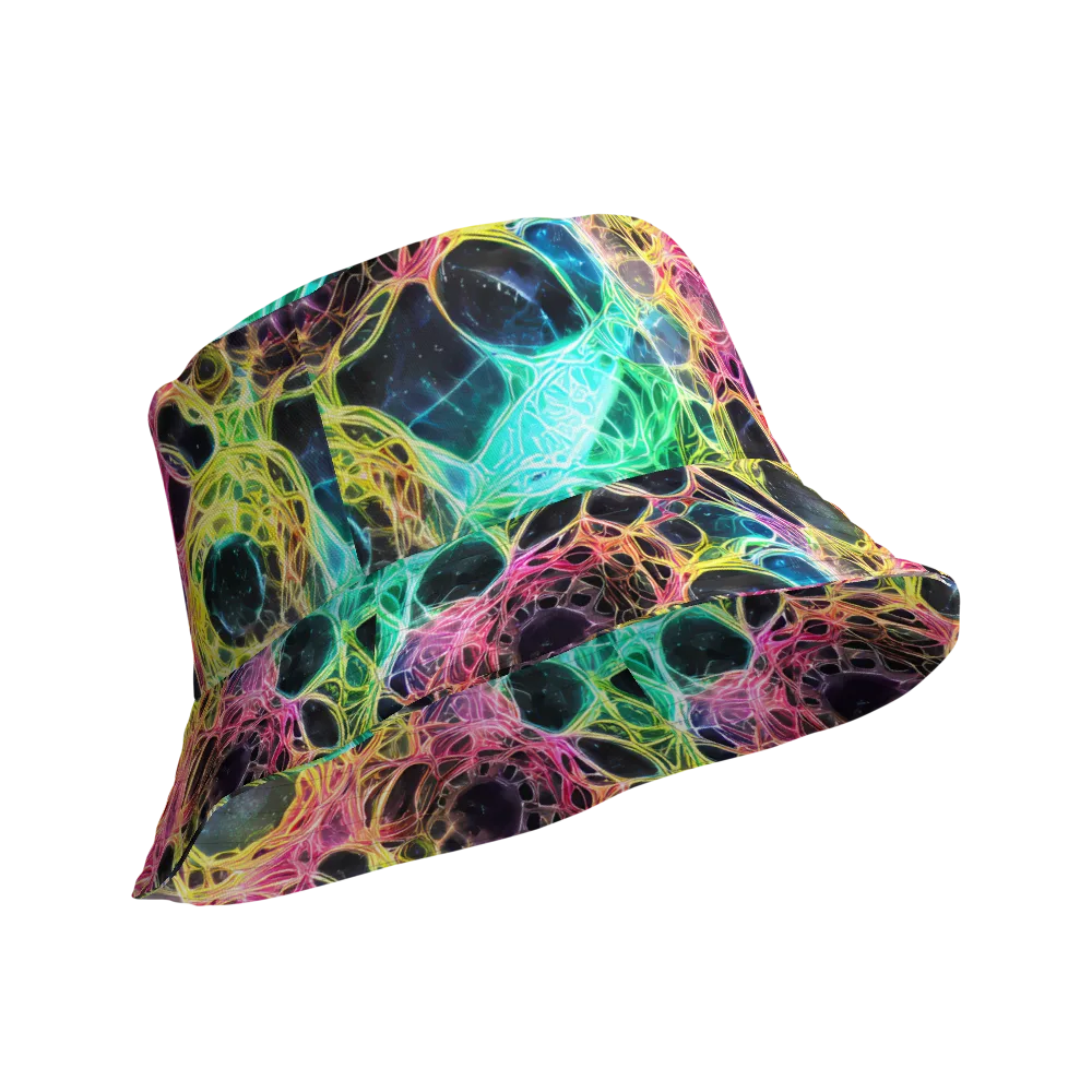 Neon Celestial Web on Reversible Bucket Hat — Product details Outside
