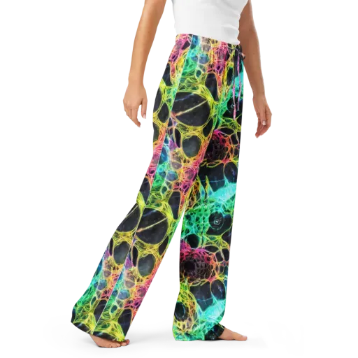 Neon Celestial Web on a Women's Pajama Pants