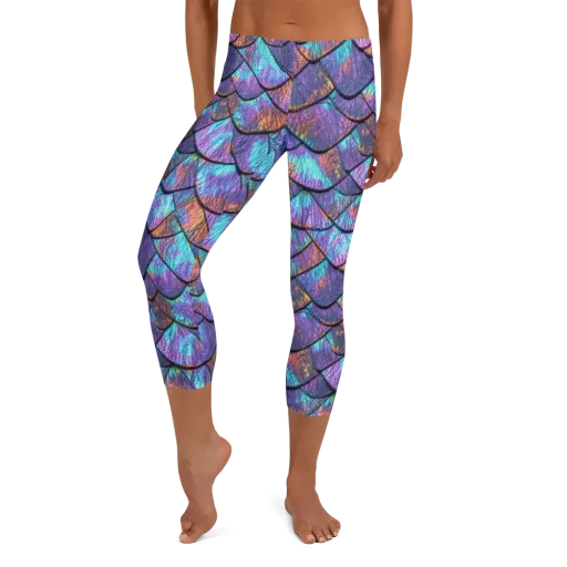 Aurora Scales on a Capri Leggings