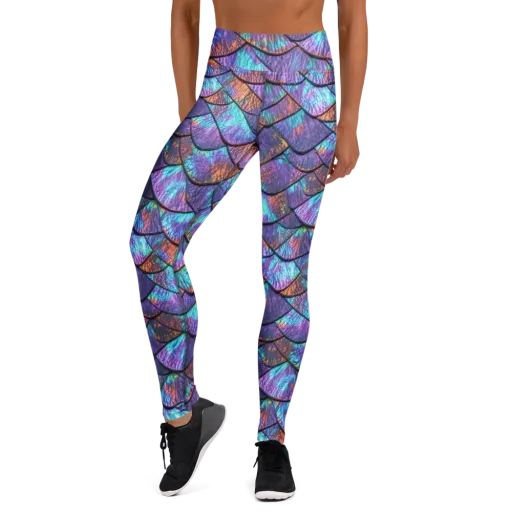 Aurora Scales on a Yoga Leggings