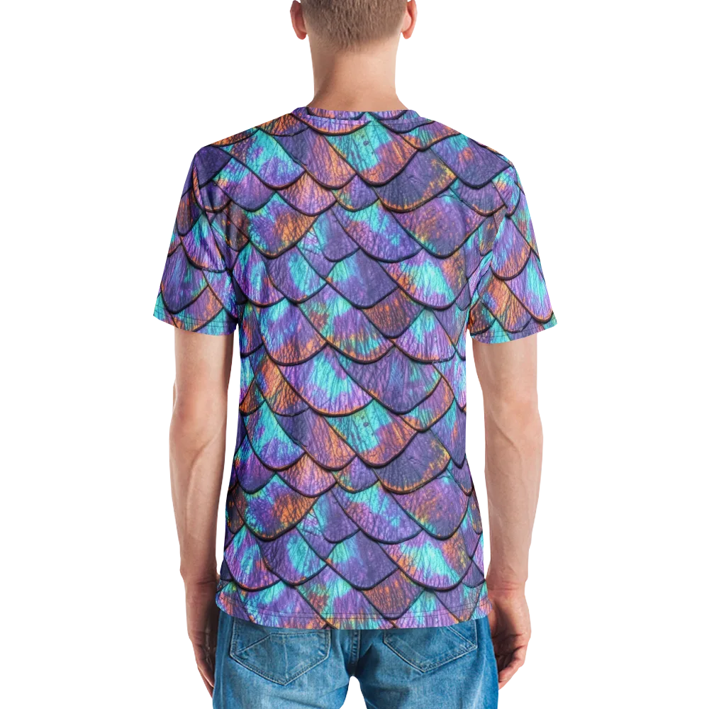 Aurora Scales on Men's Crew Neck T-Shirt — Back
