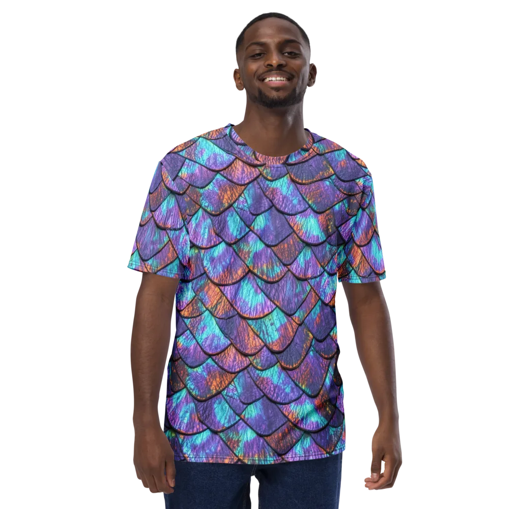 Aurora Scales on Men's Crew Neck T-Shirt — Front