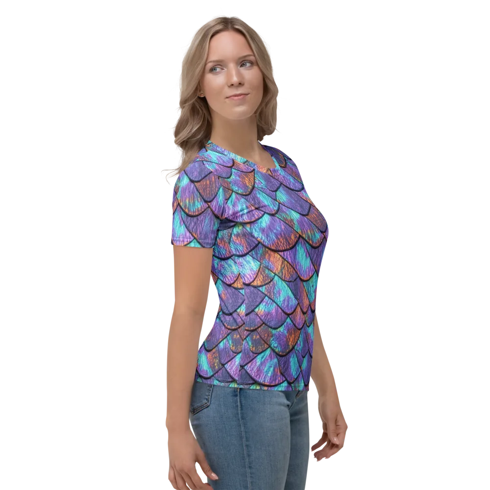 Aurora Scales on Women's Crew Neck T-Shirt — Right