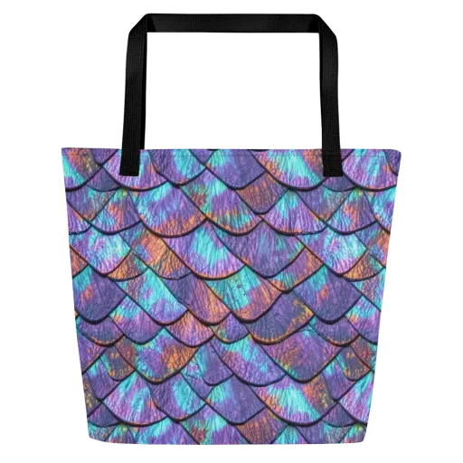 Aurora Scales on a Large Tote Bag W/ Pocket