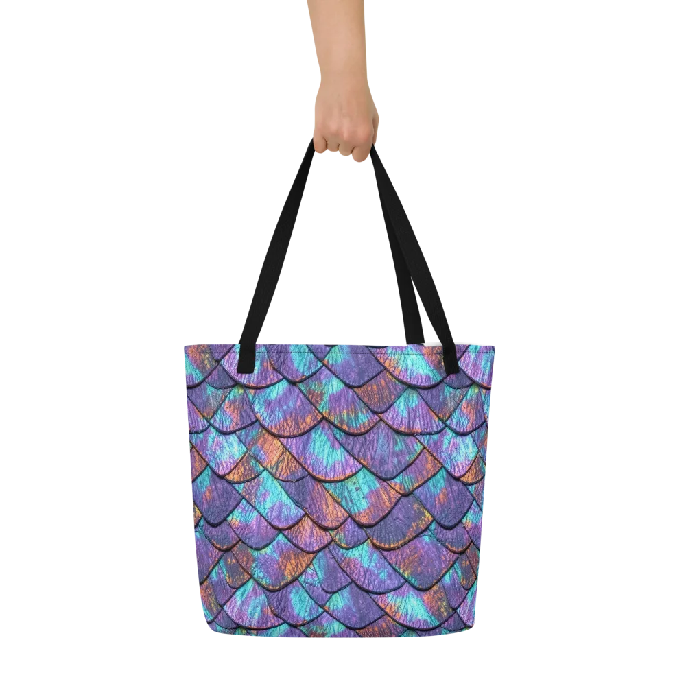 Aurora Scales on Large Tote Bag W/ Pocket — Front