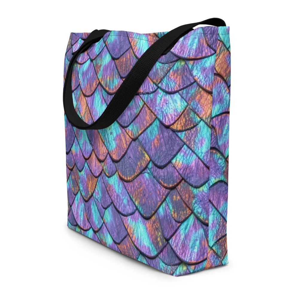 Aurora Scales on Large Tote Bag W/ Pocket — Front
