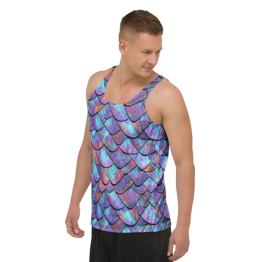Aurora Scales on Men's Tank Top — Left Front