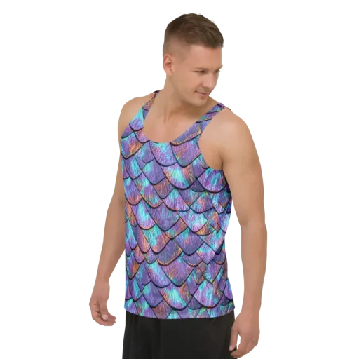 Aurora Scales on a Men's Tank Top