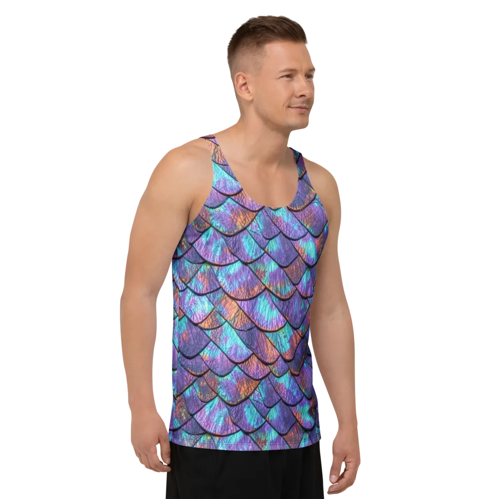 Aurora Scales on Men's Tank Top — Right Front
