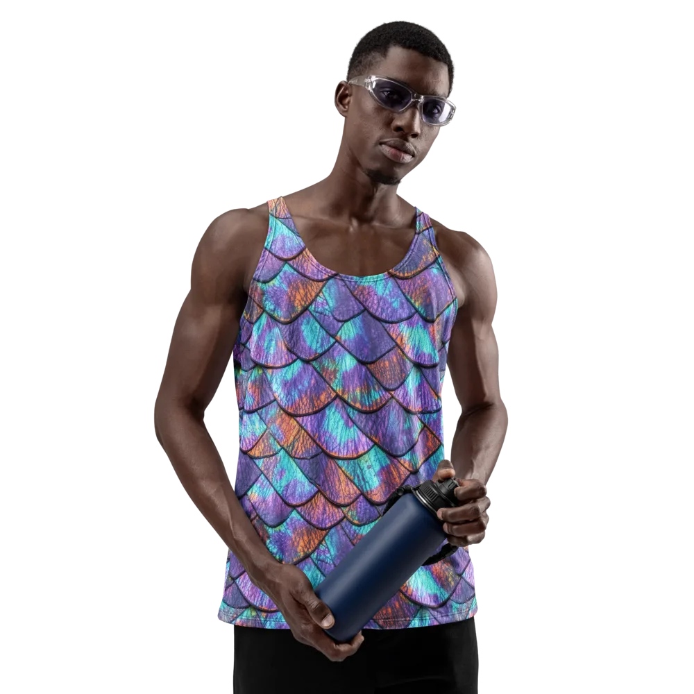 Aurora Scales on Men's Tank Top — Front