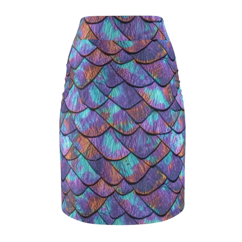 Aurora Scales on Pencil Skirt — Back