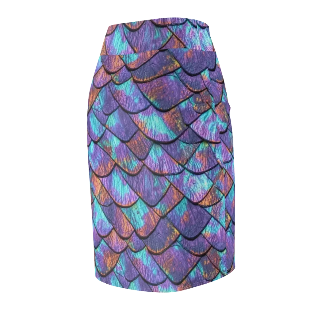 Aurora Scales on Pencil Skirt — Back Side