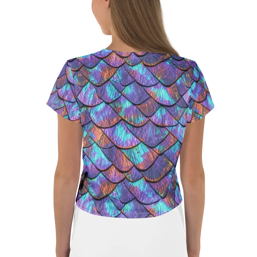 Aurora Scales on Crop Tee — Back