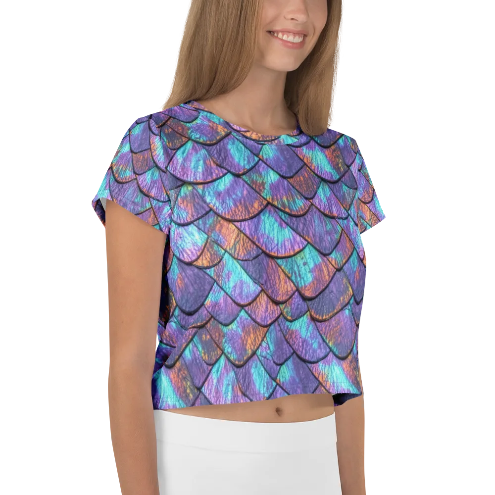 Aurora Scales on Crop Tee — Right