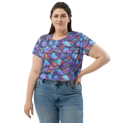Aurora Scales on a Crop Tee