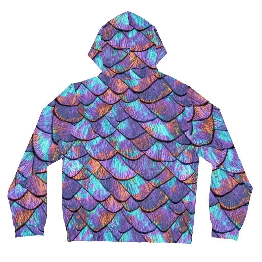 Aurora Scales on Women's Full-Zip Hoodie — Back
