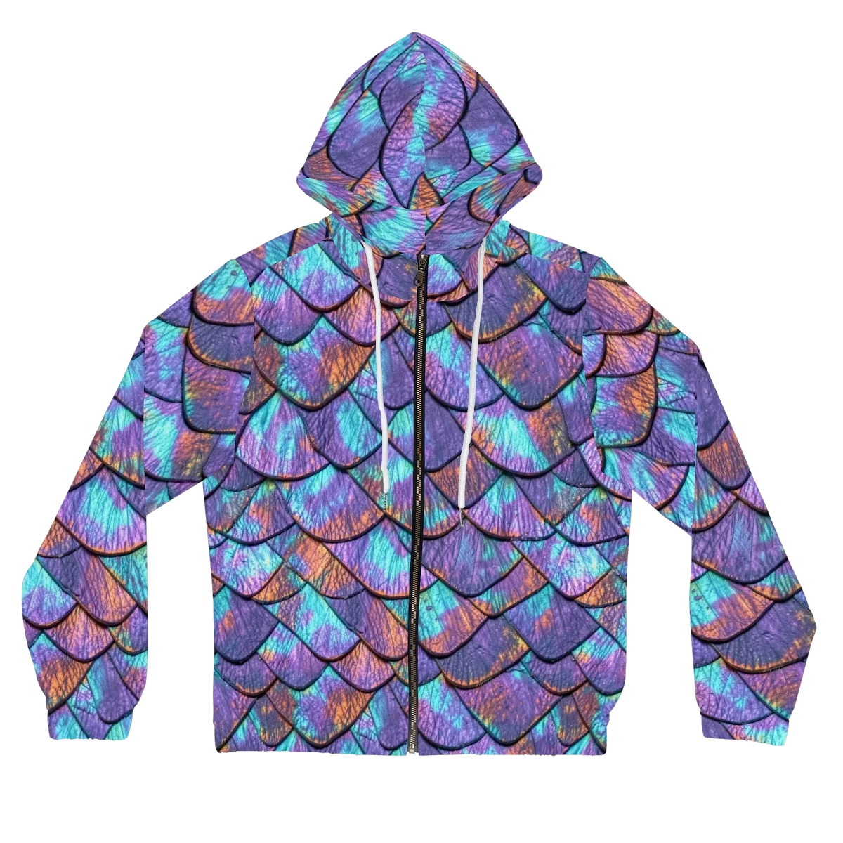 Aurora Scales on Women's Full-Zip Hoodie — Front