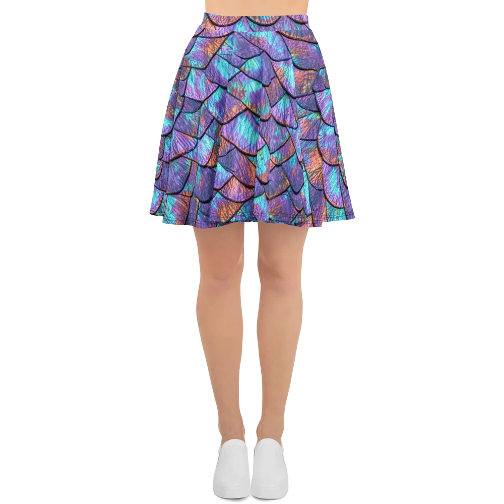 Aurora Scales on Skater Skirt — Front
