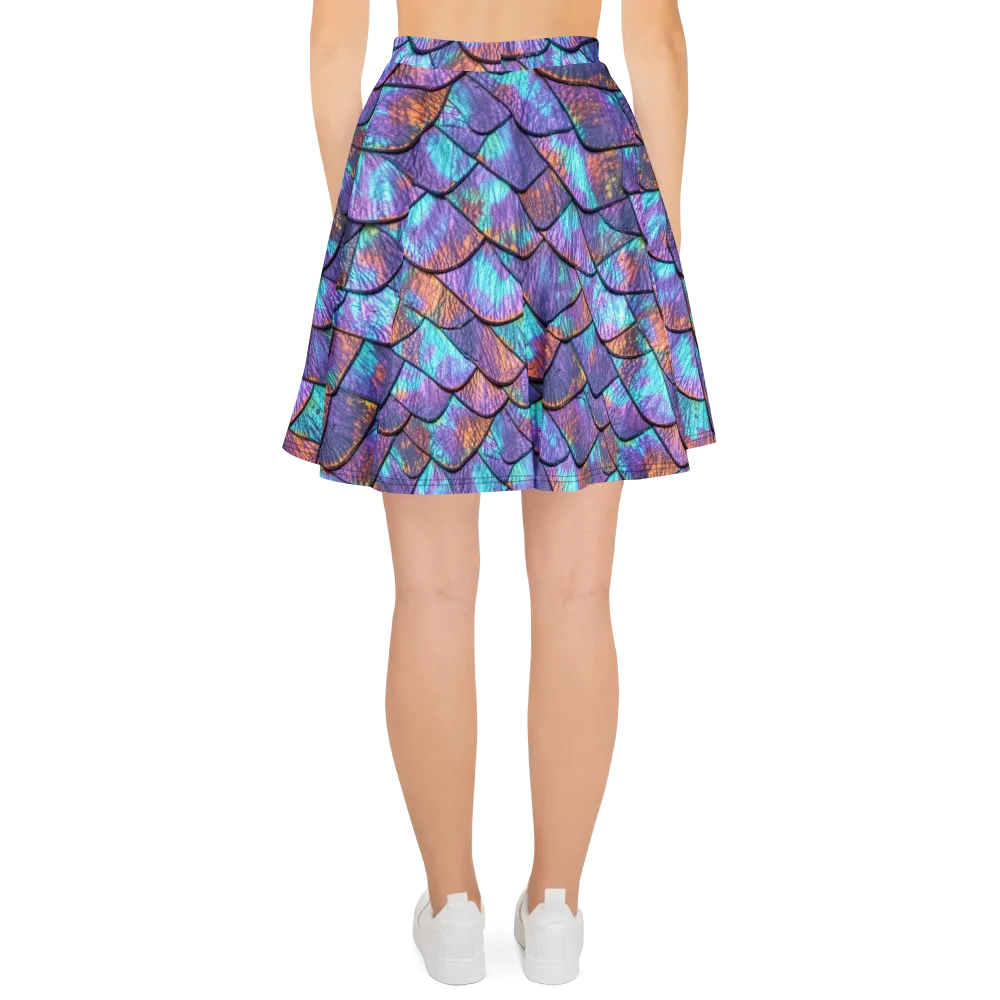 Aurora Scales on Skater Skirt — Back