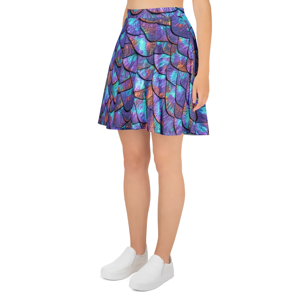 Aurora Scales on Skater Skirt — Left