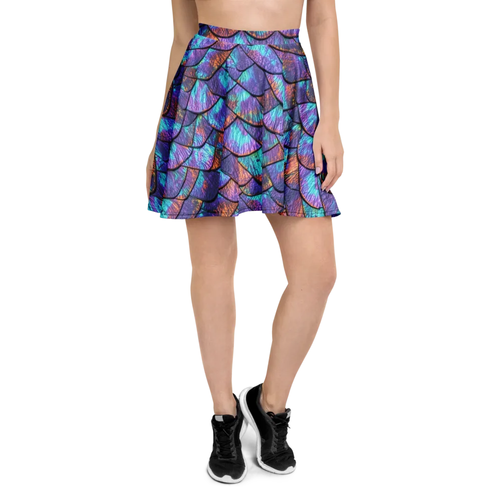 Aurora Scales on Skater Skirt — Front