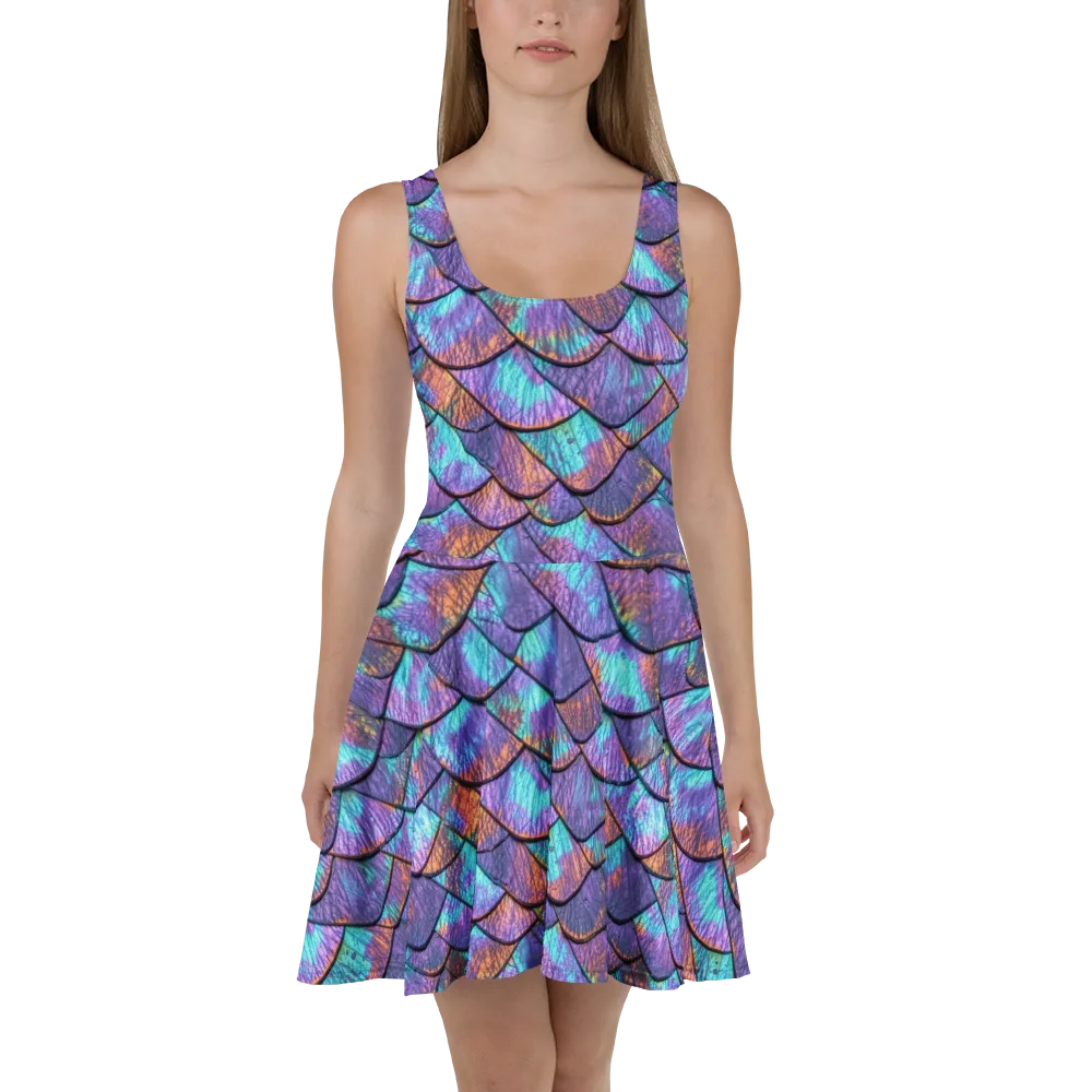 Aurora Scales on Skater Dress — Front