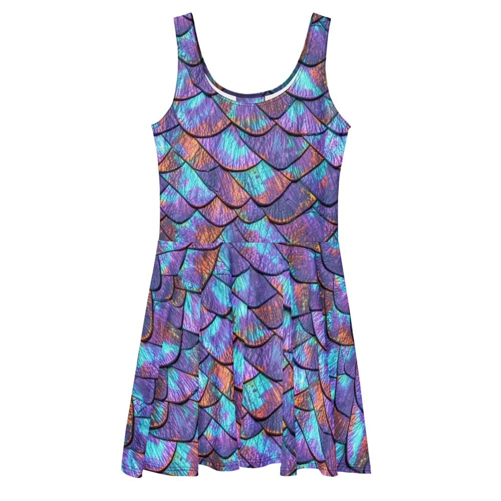 Aurora Scales on Skater Dress — Front