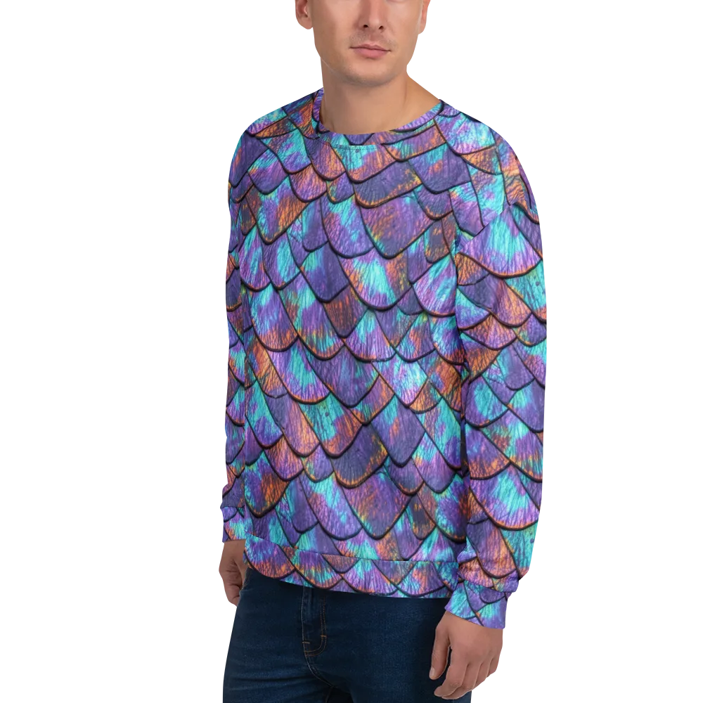 Aurora Scales on Sweatshirt — Left Front