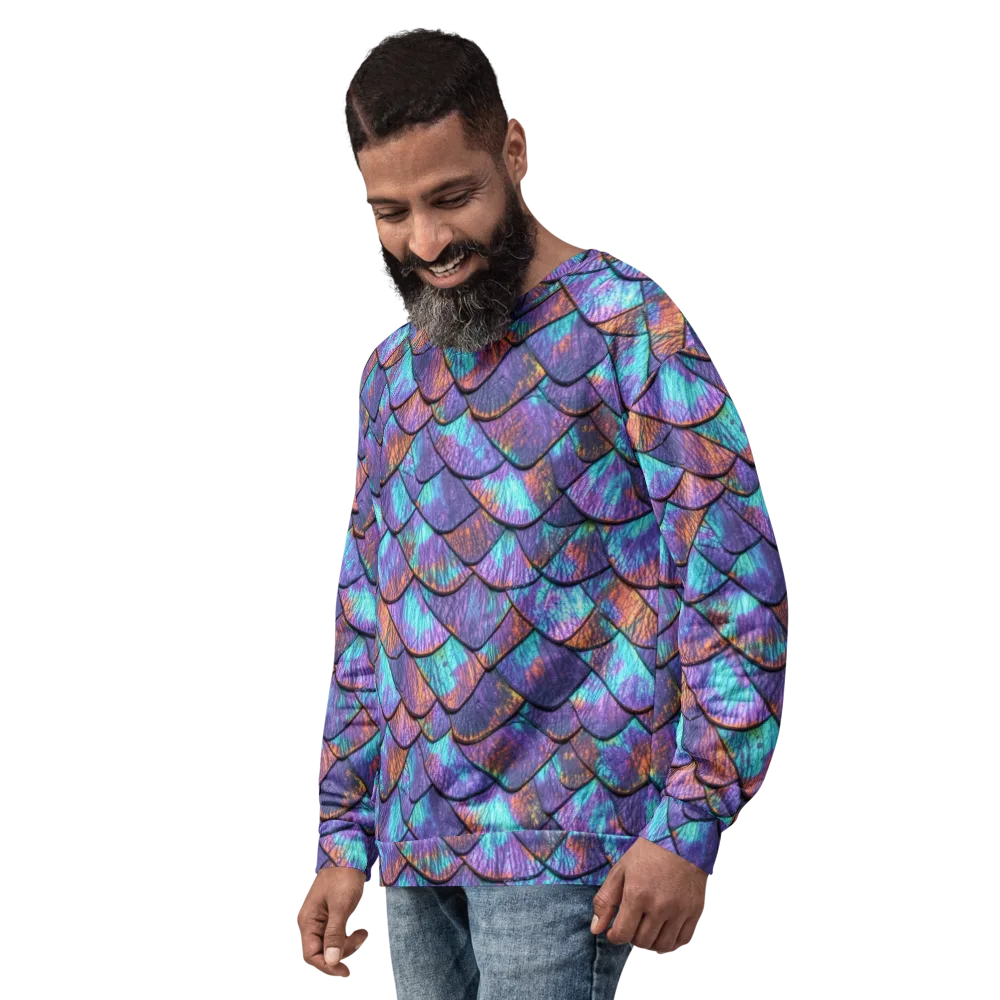 Aurora Scales on Sweatshirt — Left Front