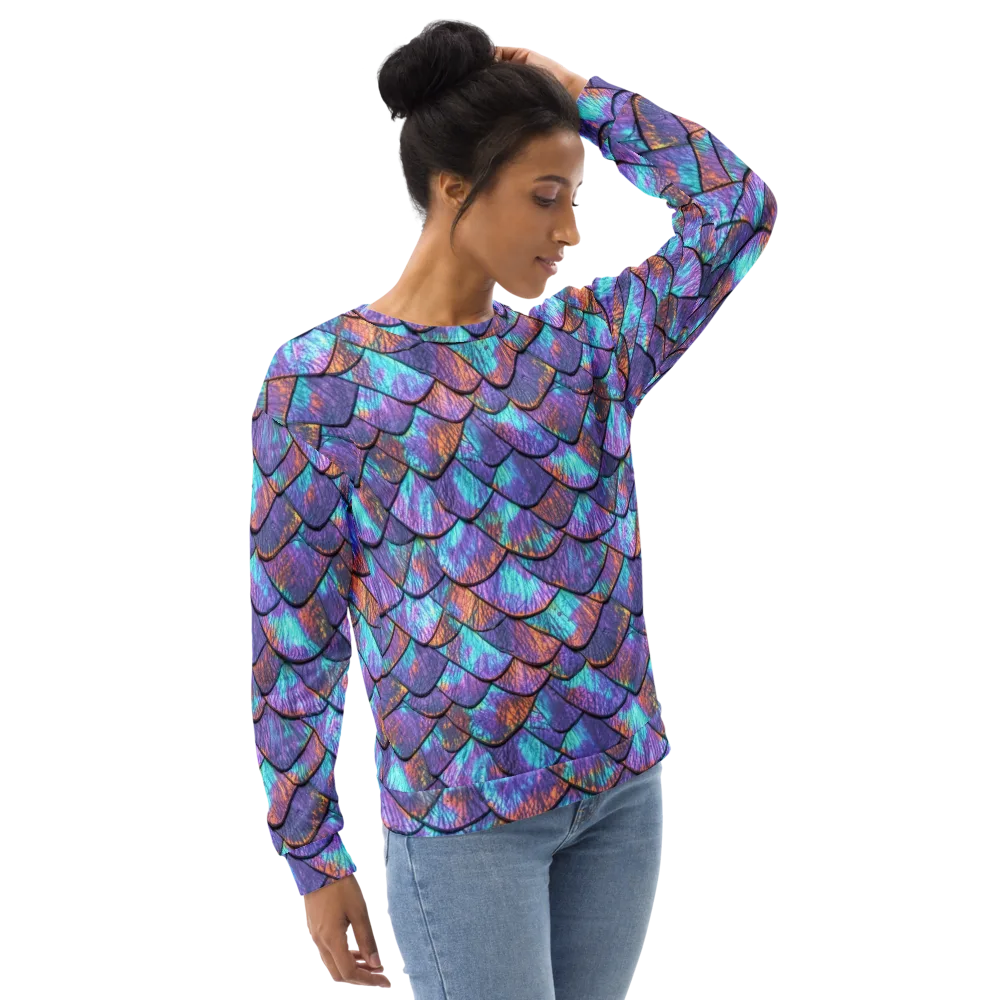 Aurora Scales on Sweatshirt — Right Front