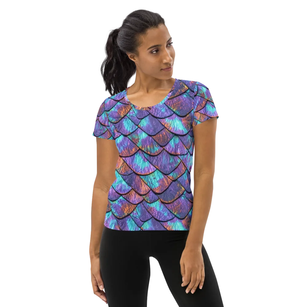 Aurora Scales on Women's Athletic T-Shirt — Front