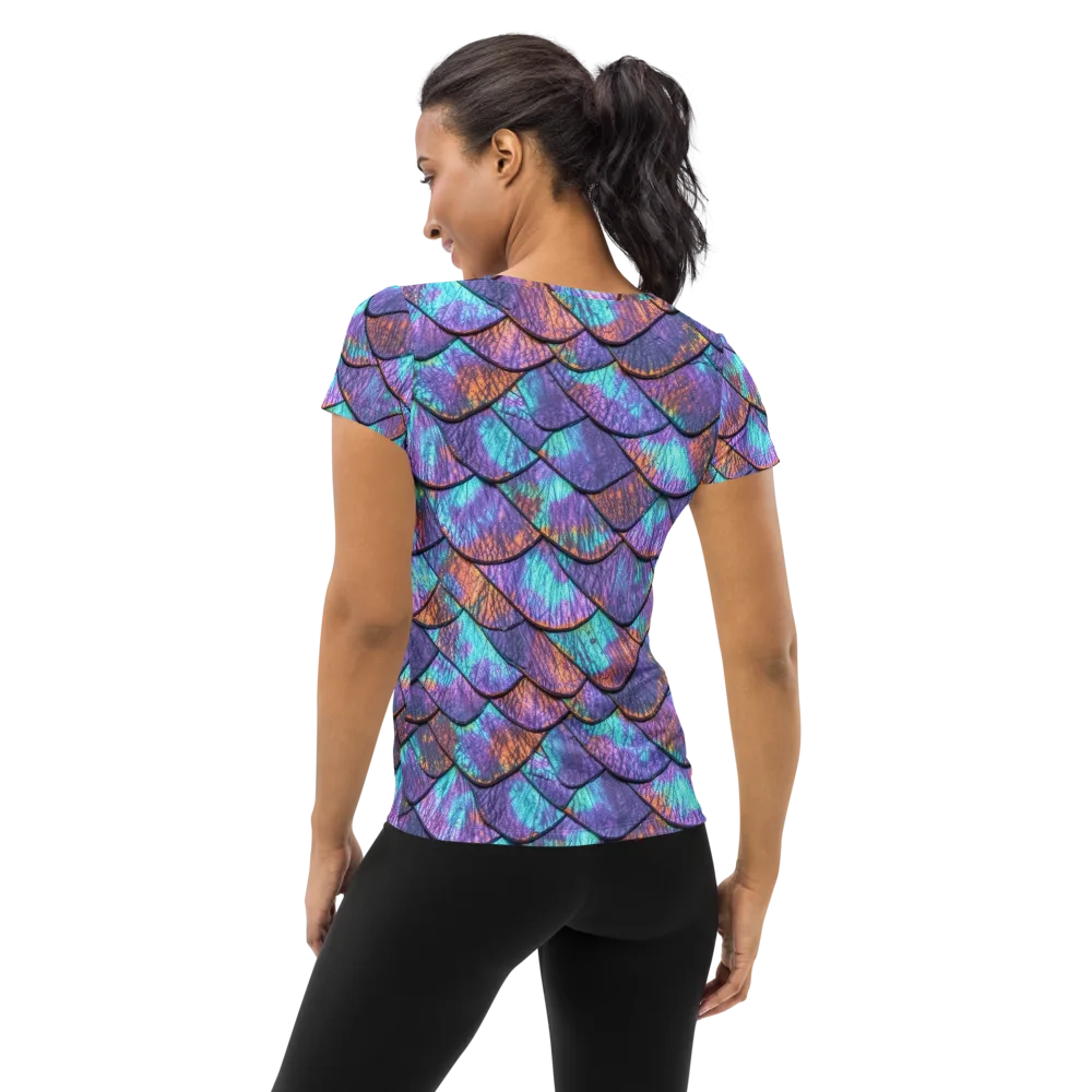 Aurora Scales on Women's Athletic T-Shirt — Back