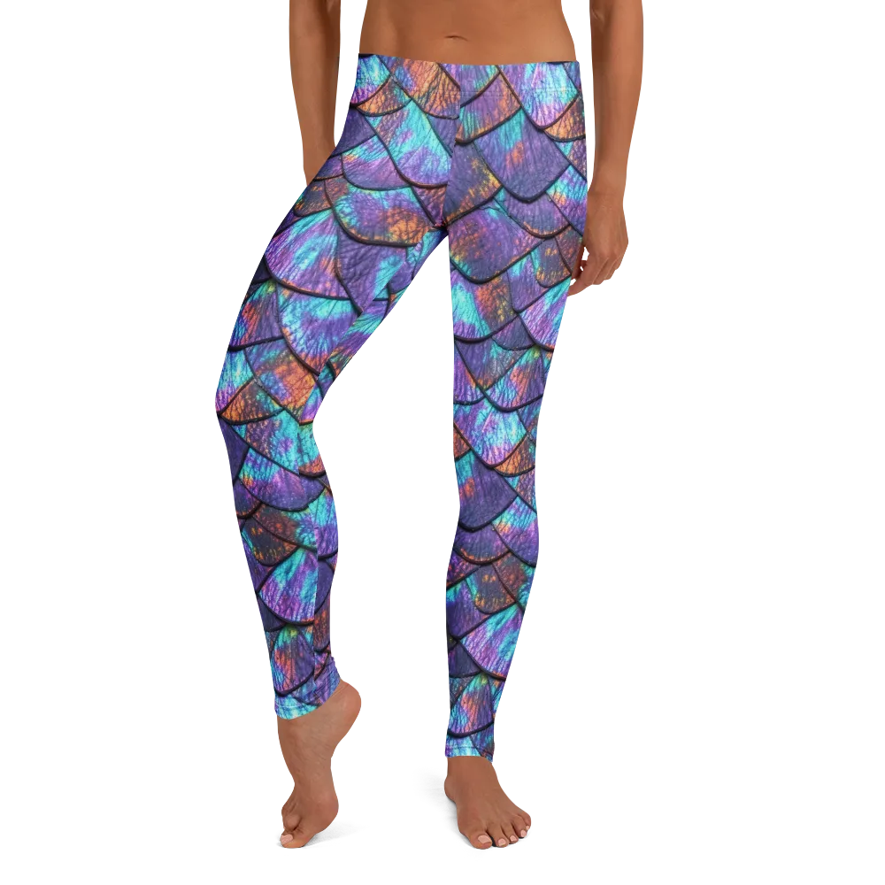 Aurora Scales on Leggings — Front