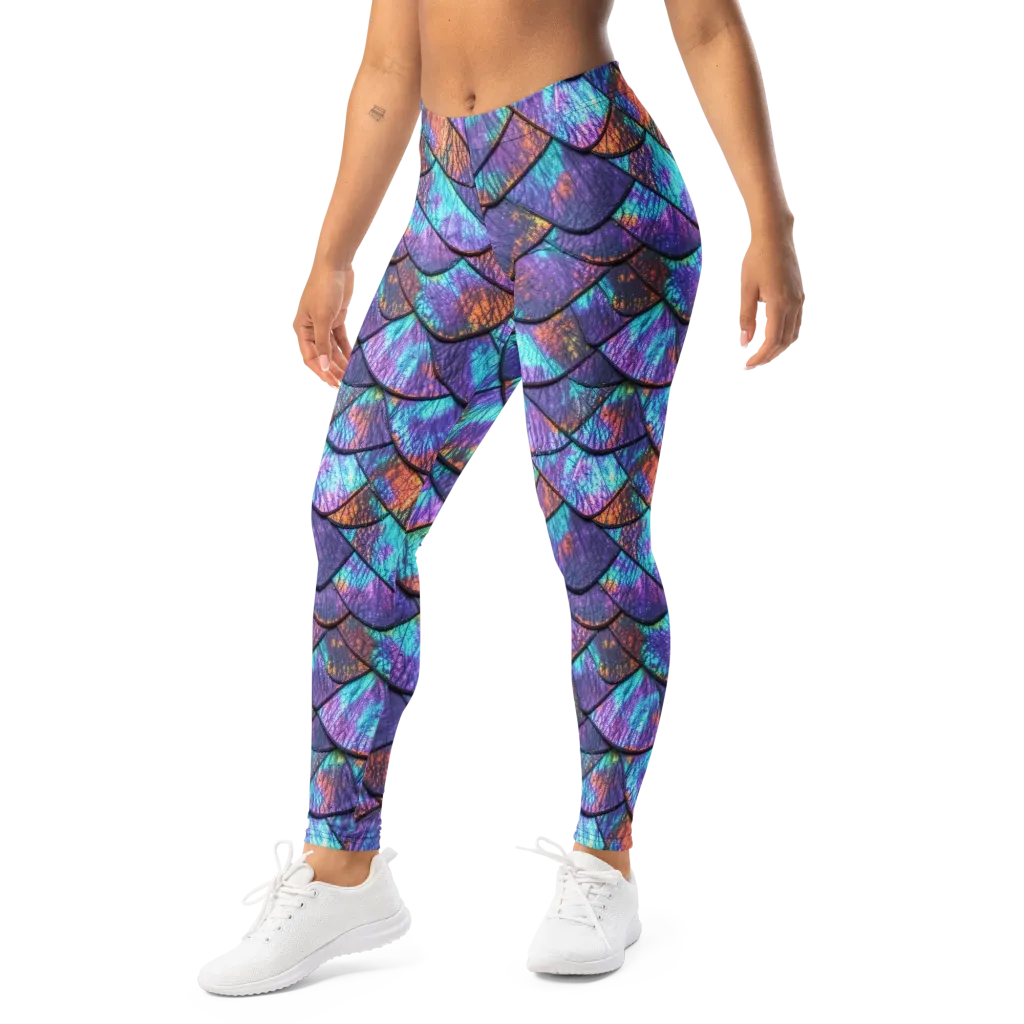 Aurora Scales on Leggings — Left Front