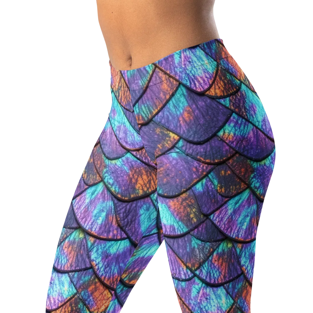 Aurora Scales on Leggings — Left Front