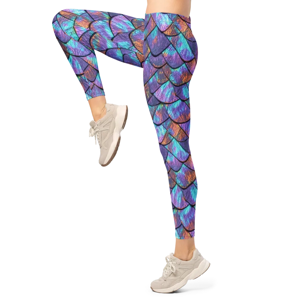 Aurora Scales on Leggings — Left