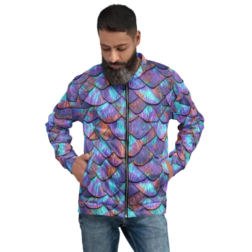 Aurora Scales on a Bomber Jacket