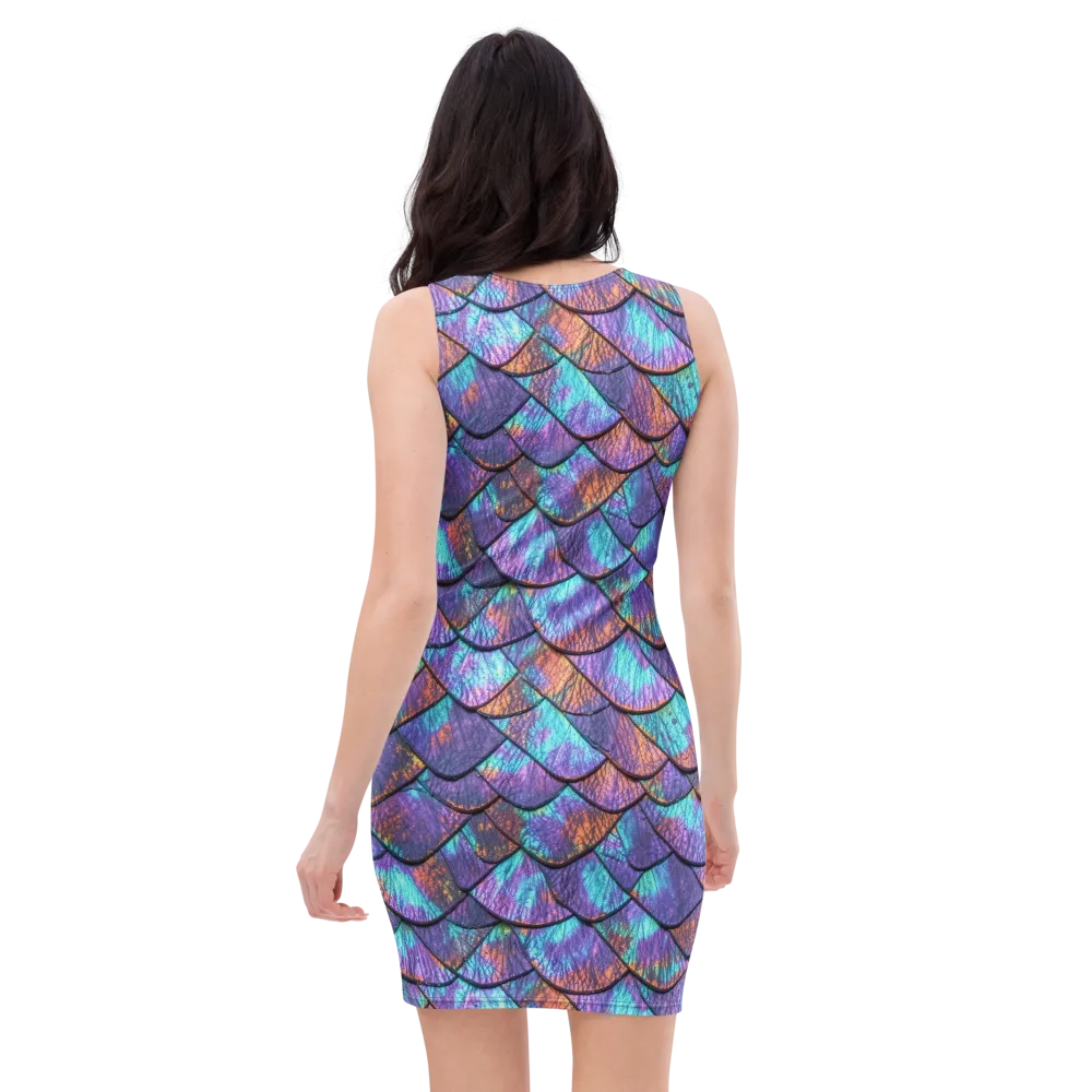Aurora Scales on Bodycon Dress — Back