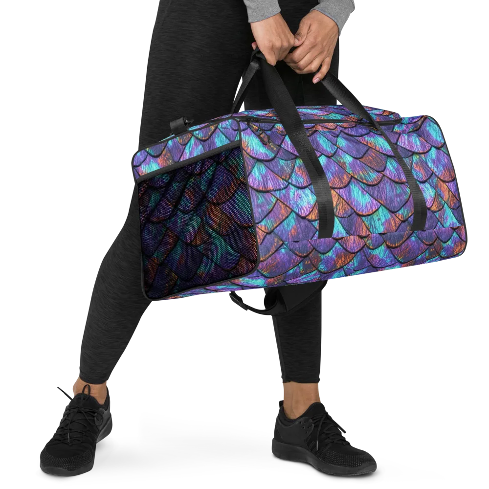 Aurora Scales on Duffle Bag — Right Front