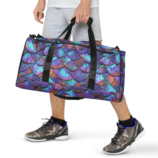 Aurora Scales on a Duffle Bag