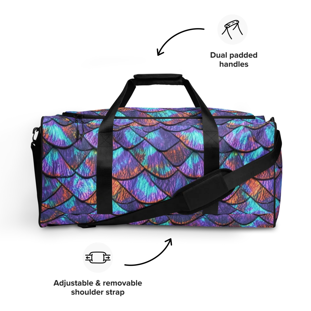 Aurora Scales on Duffle Bag — Front