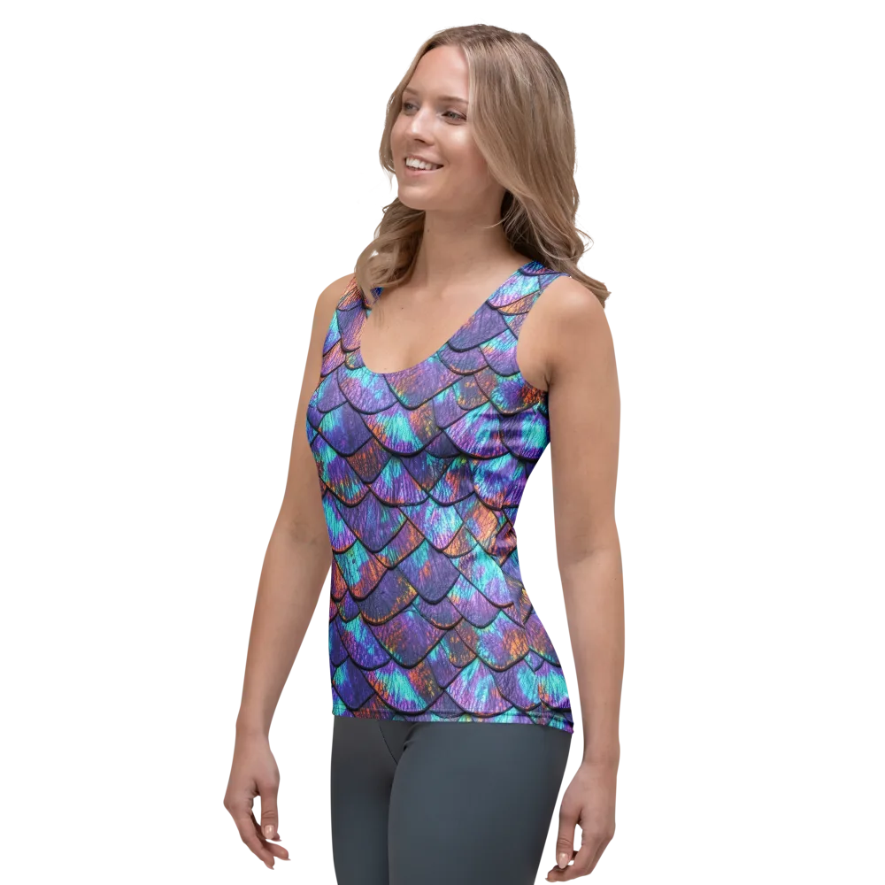 Aurora Scales on Women's Tank Top — Left Front