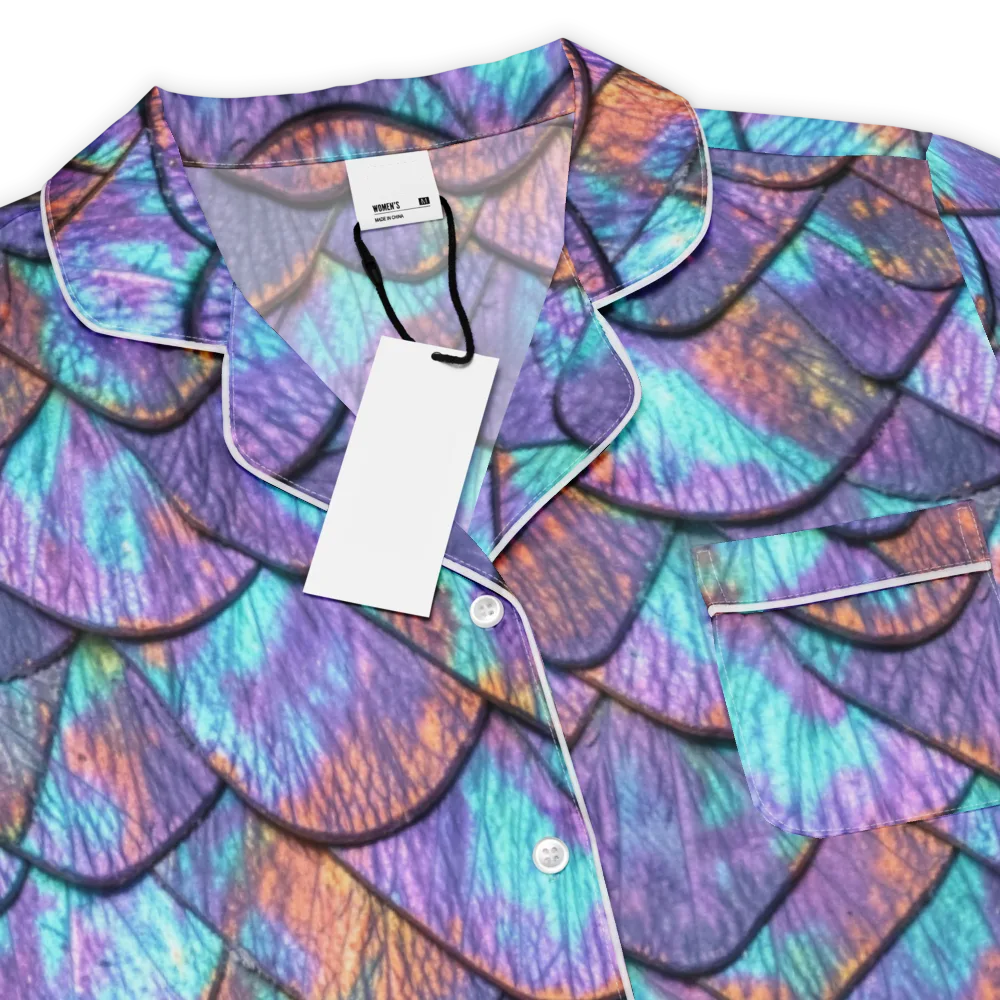 Aurora Scales on Women's Short Sleeve Pajama Top — Product details