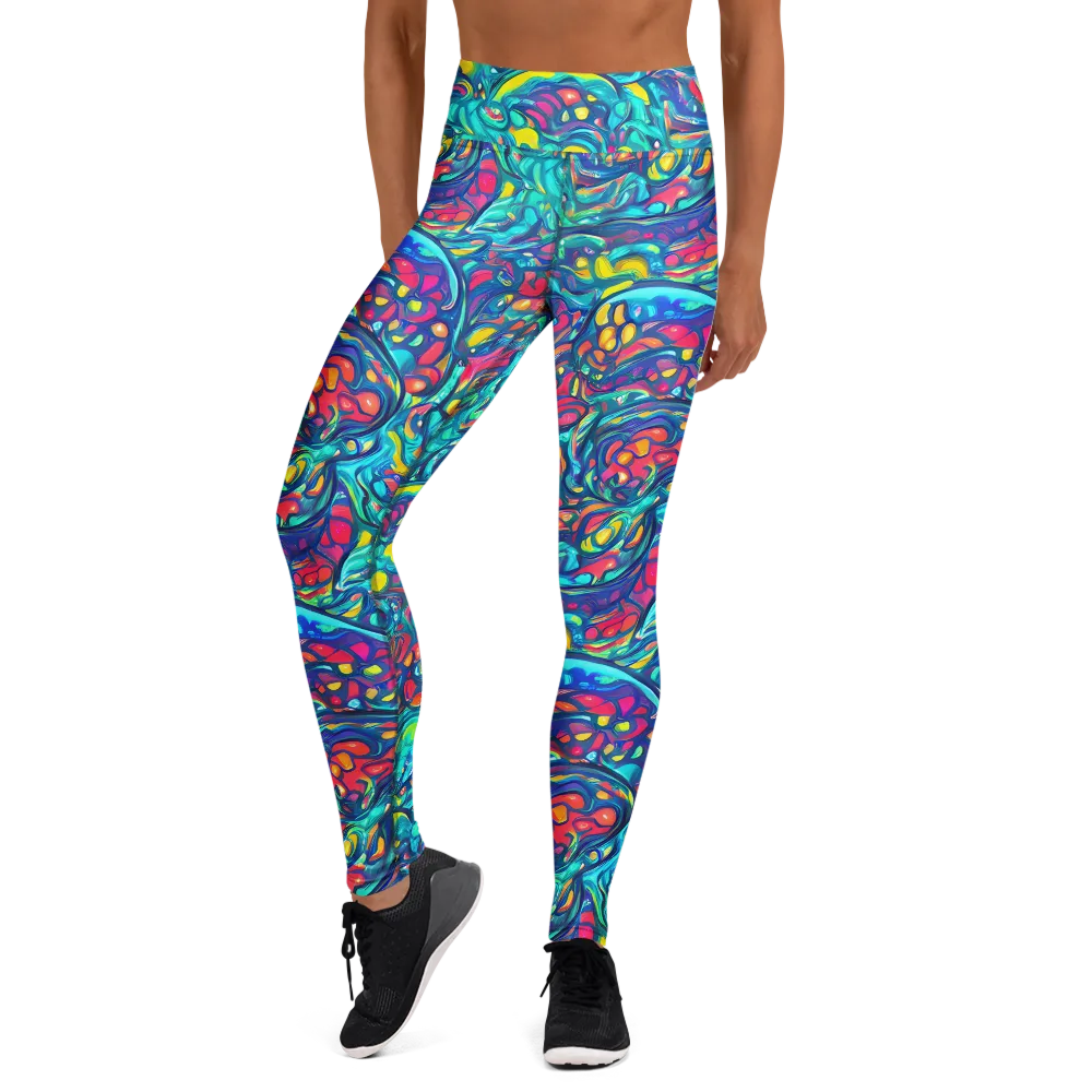Turbulent Jewel on Yoga Leggings — Front
