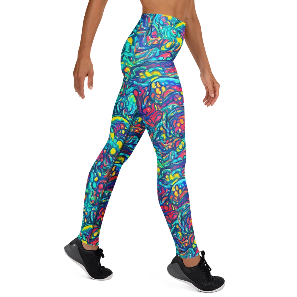 Turbulent Jewel on Yoga Leggings — Right