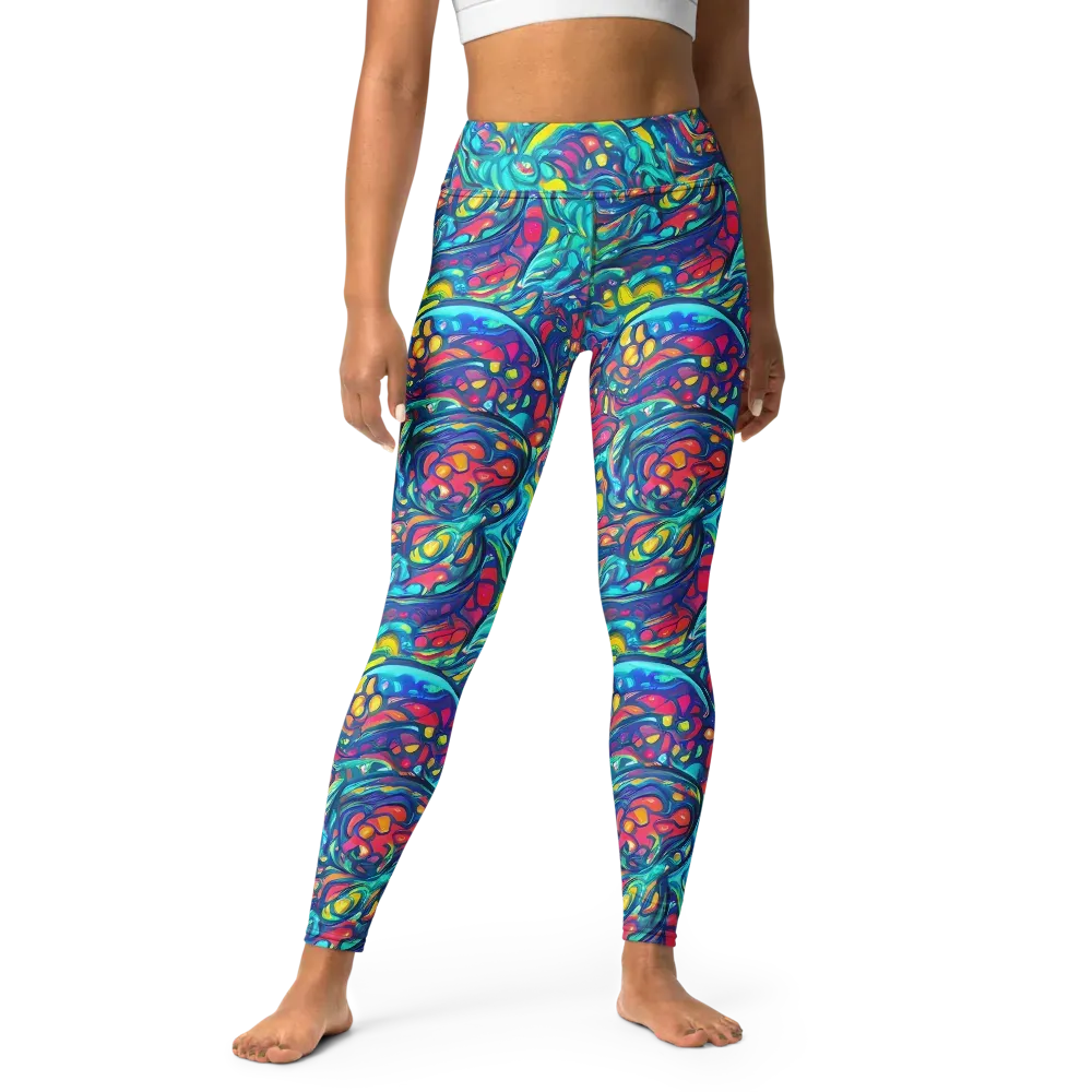 Turbulent Jewel on Yoga Leggings — Front
