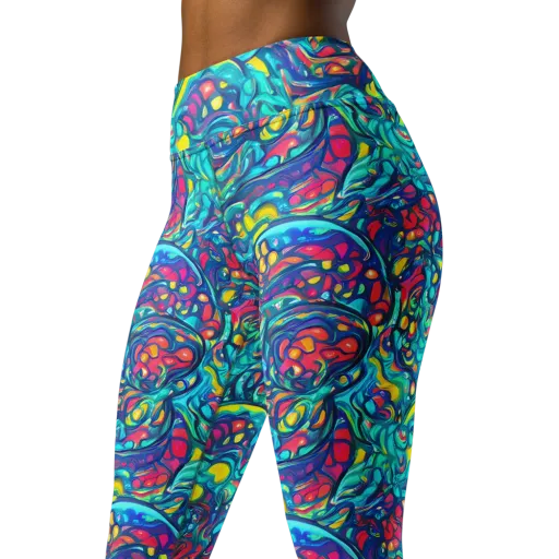 Turbulent Jewel on a Yoga Leggings