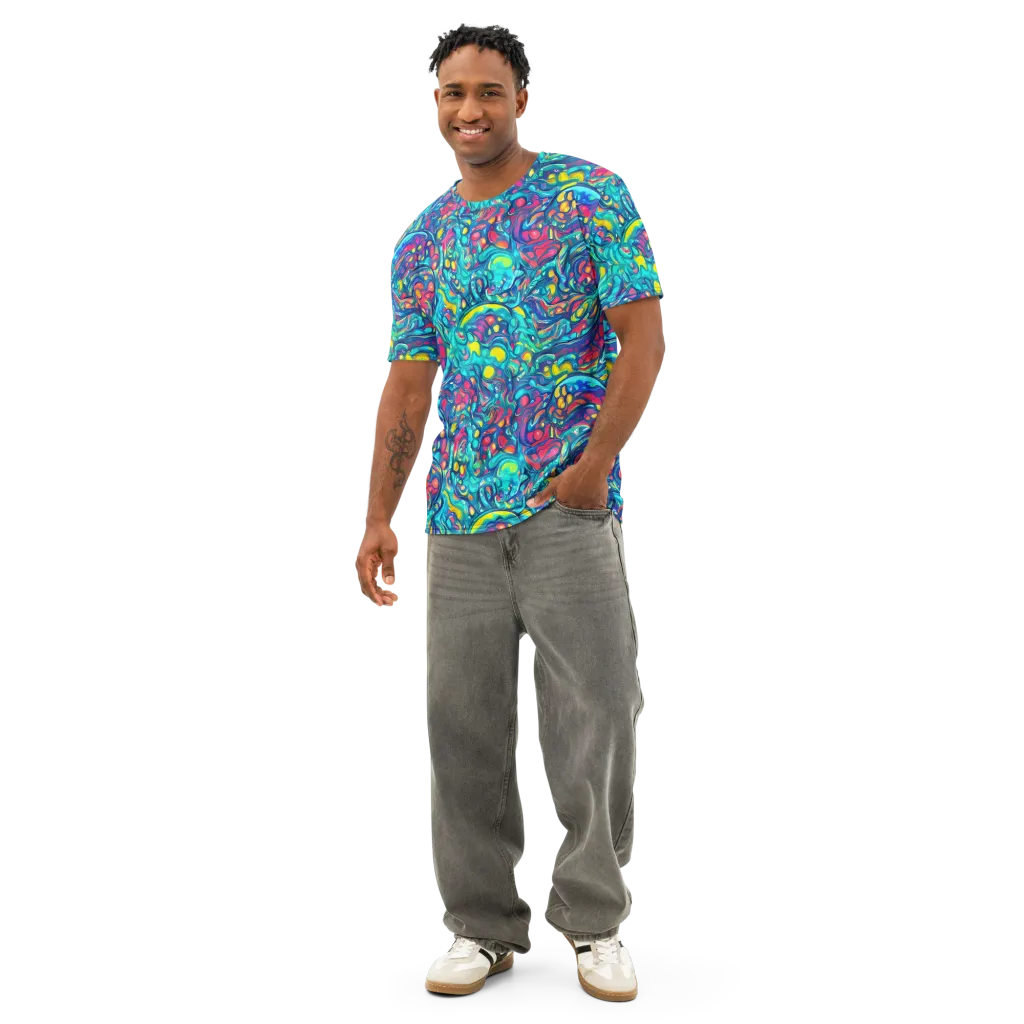 Turbulent Jewel on Men's Cotton Crew Neck T-Shirt — Front