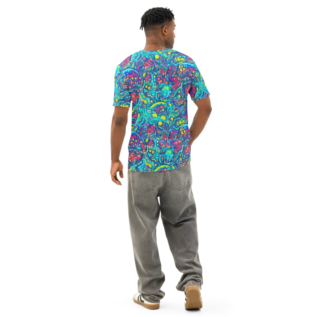 Turbulent Jewel on Men's Cotton Crew Neck T-Shirt — Back