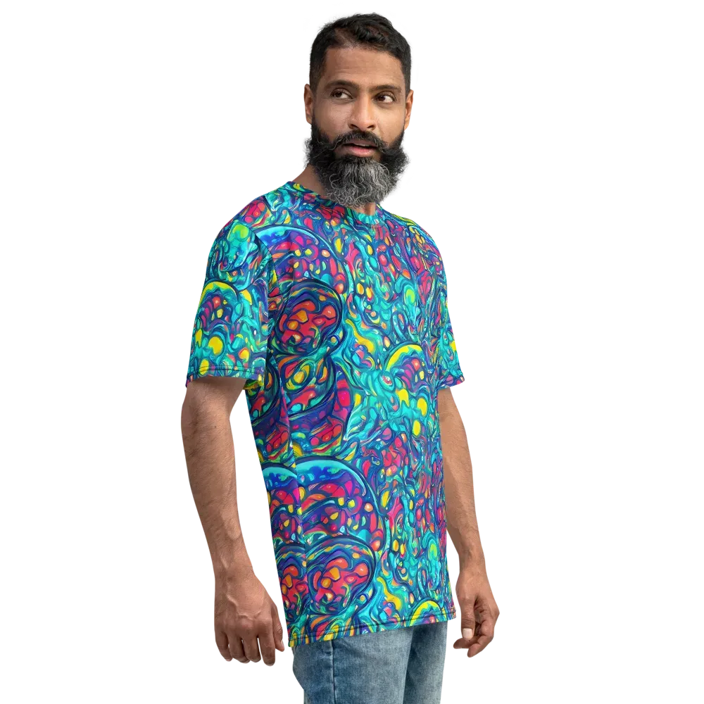 Turbulent Jewel on Men's Crew Neck T-Shirt — Right